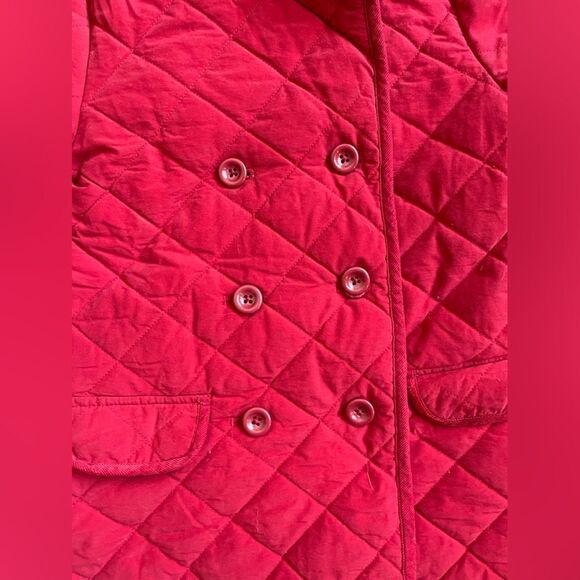 Kids crazy 8 size 7/8 Red Quilted Double-Breasted Pea Coat - Picture 5 of 10